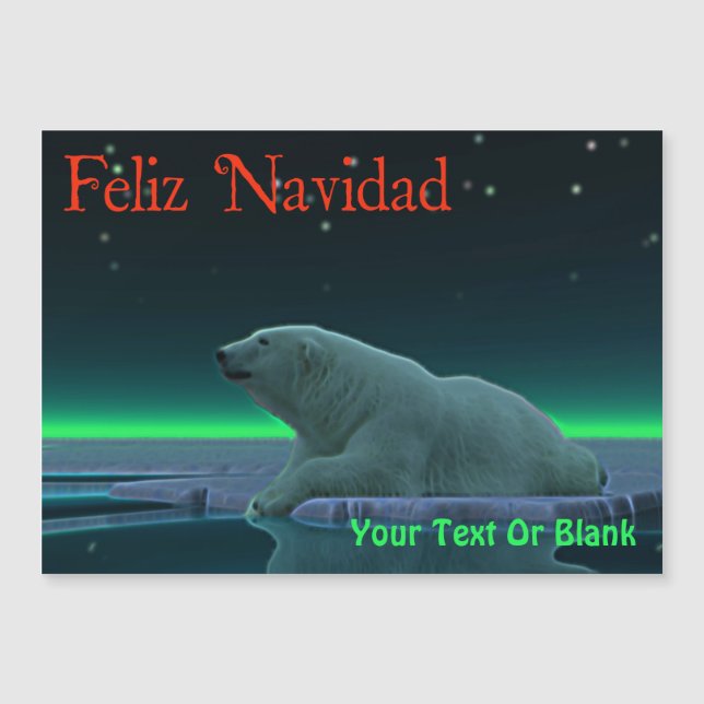 Feliz Navidad - Ours polaire de bord de glace (Devant)