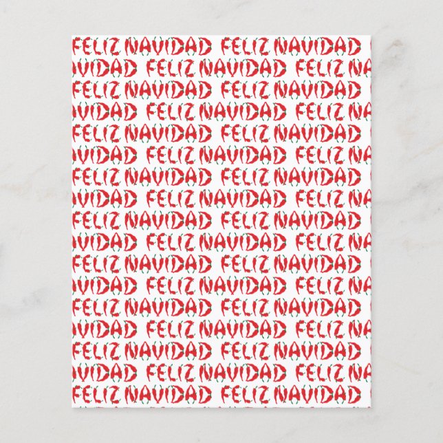 Feliz Navidad Red Chile Papier à papier (Devant)