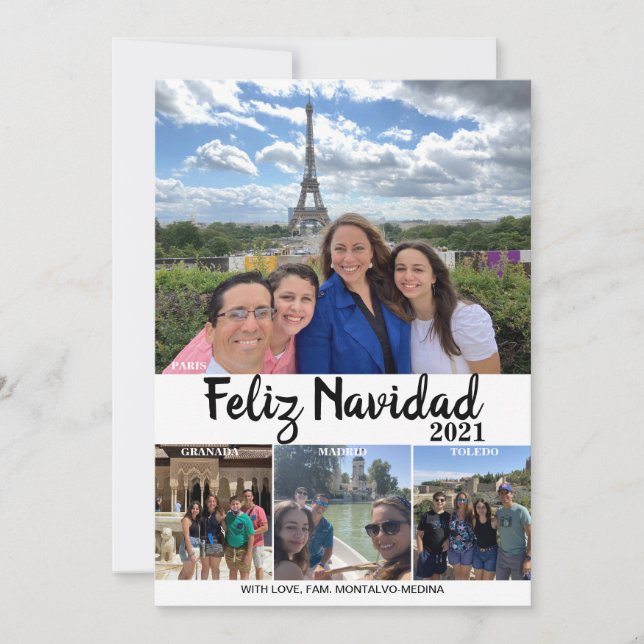 Feliz Navidad Travel Christmas Card (Devant)