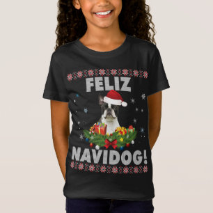 Feliz Navidog Boston Terrier Chien moche Sweat Chr