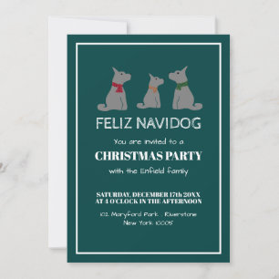 Feliz Navidog, Invitation de Noël de style espagno