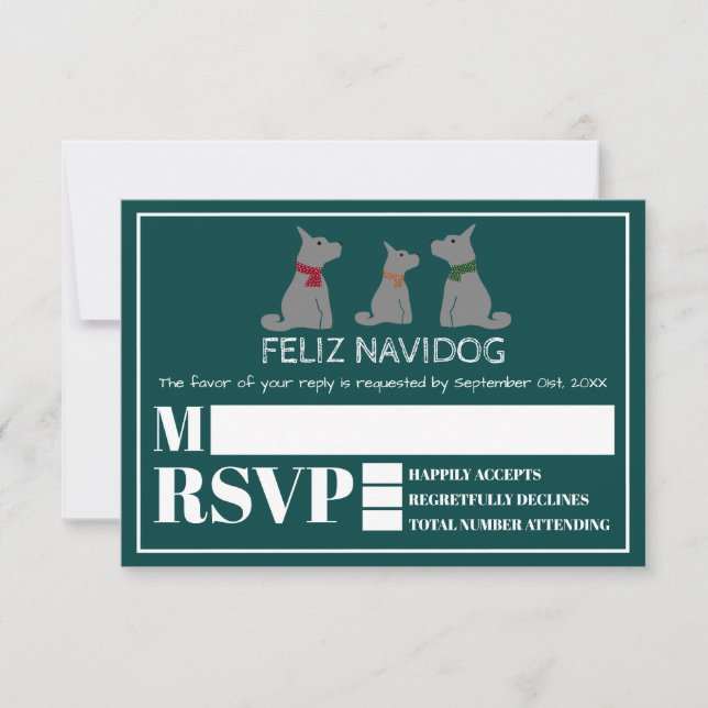 Feliz Navidog, Parti de Noël espagnol RSVP (Devant)