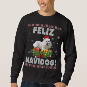 Feliz Navidog Poodle Chien moche Sweat Noël Sa