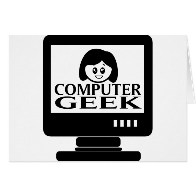 Femelle de fille de geek d'ordinateur (Devant horizontal)