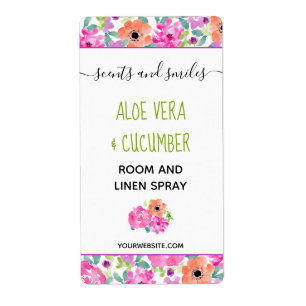 Feminine Business Marque Floral Produit Étiquette