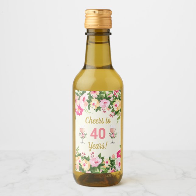 Feminine Cheval Anniversaire Mini Étiquette boutei (Devant)