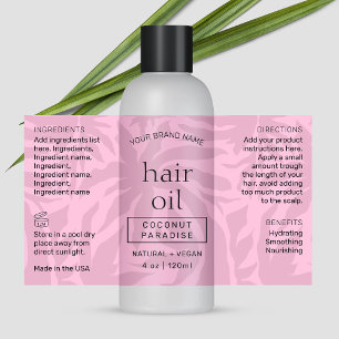 Feminine rose moderne 4 OZ Étiquette de bouteille