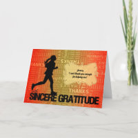 Féminine Runner Sports Merci à thème