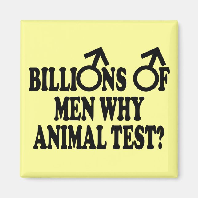 Féministe drôle magnets de test animal (Devant)