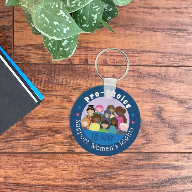 Féministe pro-choix porte-clés bleu (Pro-choice feminist blue keychain .
)