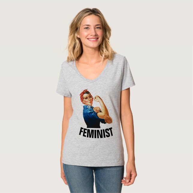 FEMINISTE, Rosie les T-shirts Riveter (Devant entier)