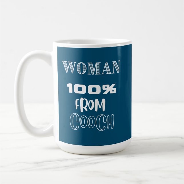 Femme 100% De La Mug De Café Cooch (Gauche)