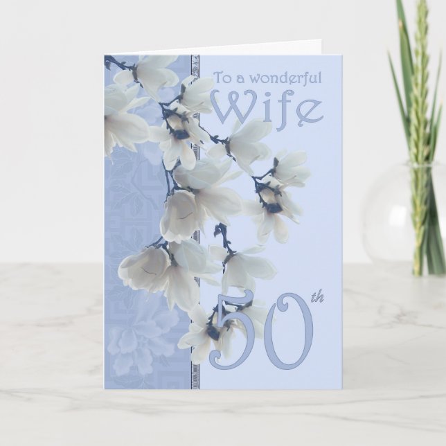 Femme 50 Anniversaire - Carte d'anniversaire Femme (Devant)