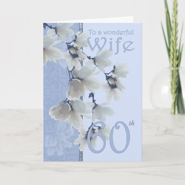 Femme 60 Anniversaire - Carte d'anniversaire Femme (Devant)