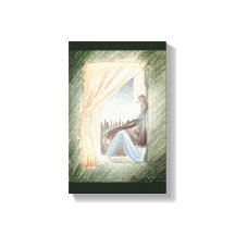 "Femme À La Fenêtre" Art Sur Toile