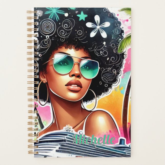 Femme à la mélanine - Afro - Croisière/Vacances tr (Devant)