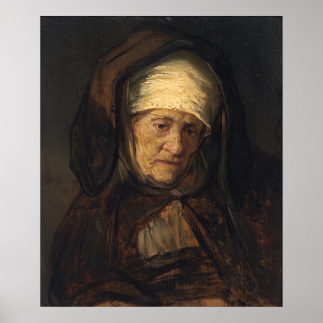 Femme âgée - Poster de Rembrandt Fine Art (Devant)