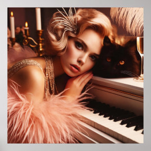 femme art déco rétro vintage