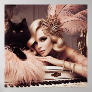 femme art déco rétro vintage