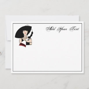 Femme Art Déco vintage portant des gants Casquette