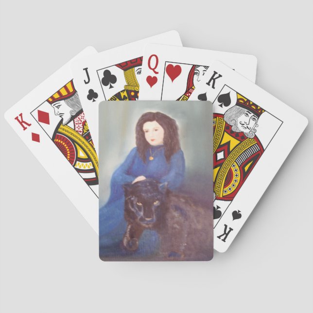 Femme au jeu de cartes Black Panther (dos)
