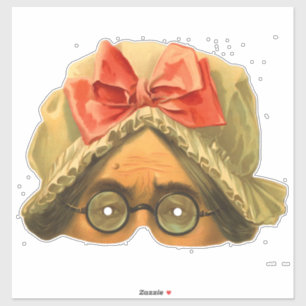 Femme - Autocollant Vintage de Masque Victorien