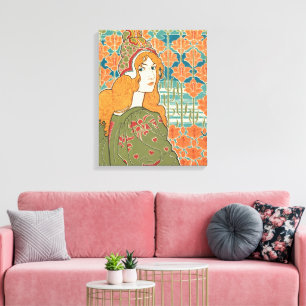 Femme aux cheveux roux, Lys orange, Impression d'a