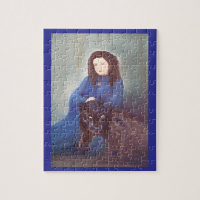 Femme avec Black Panther Puzzle (Vertical)