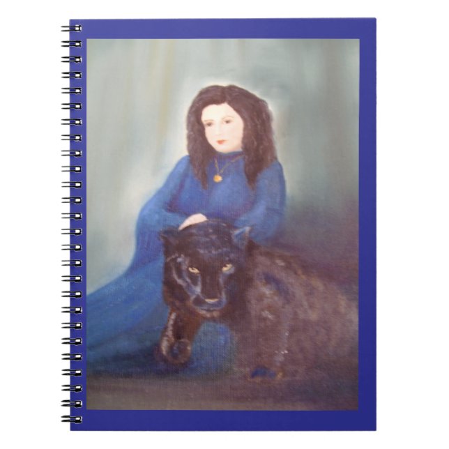 Femme avec Carnet Spiral Black Panther (Devant)