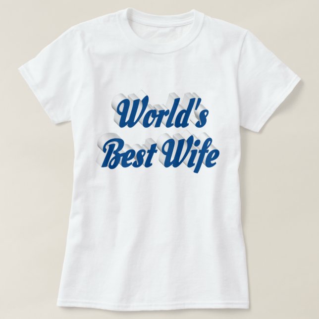 Femme avec le texte bleu T-shirt (Design devant)