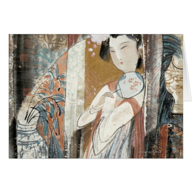 Femme avec l'épingle à cheveux florale (Devant horizontal)