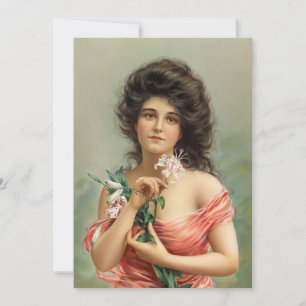 Femme avec Lily   Louis Prang & Co.