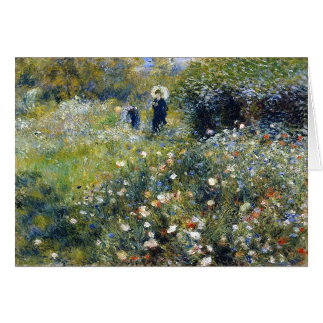Femme avec parasol dans un jardin, Renoir (Devant horizontal)