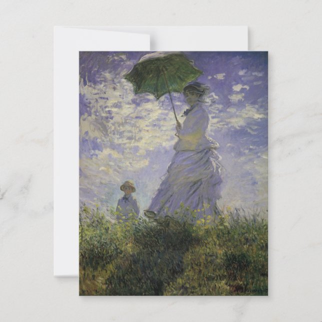 Femme avec parasol par Claude Monet, Art Vintage (Devant)