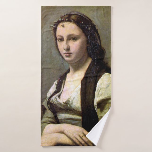 Femme avec perle, Camille Corot, 1868-1870 (Serviette de bain)