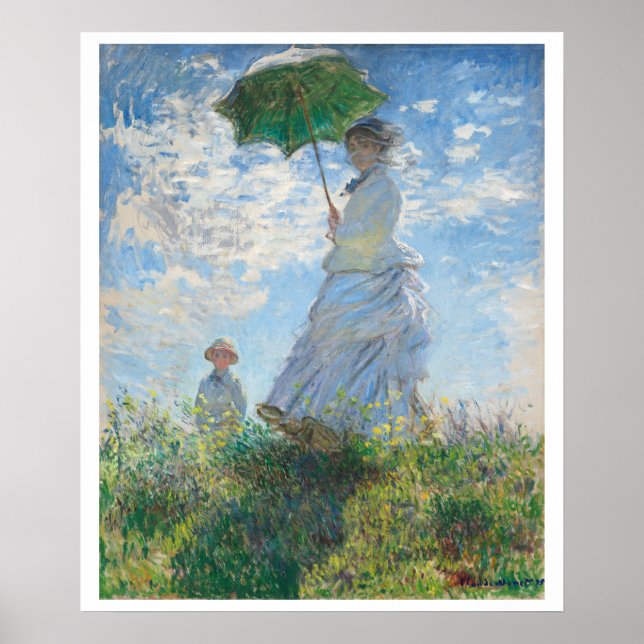 "FEMME AVEC UN PARASOL" POSTER CLAUDE MONET (Devant)