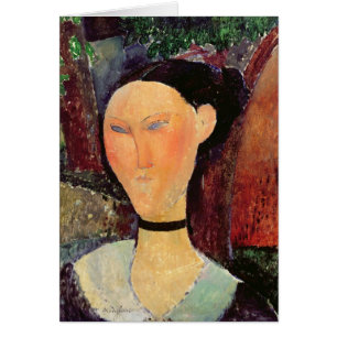 Femme avec une bande d'encolure de velours, c.1915