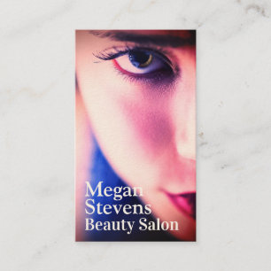 Femme beauté visage carré carte de visite