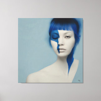 Femme Bleue Impression sur Toile