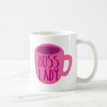 Femme BOSS avec tasse de café rose<br><div class="desc">Femme BOSS avec tasse de café rose</div>