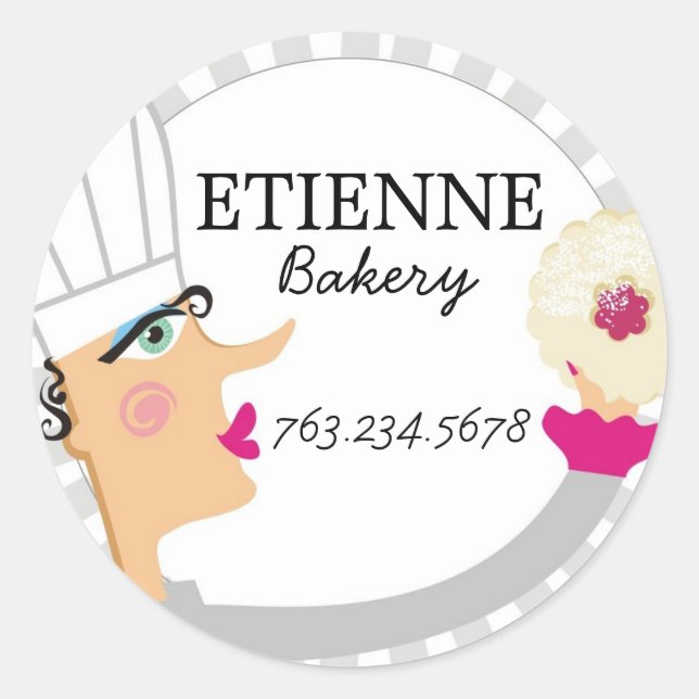 Femme boulanger pâtisserie chef biscuit étiquette  (Devant)