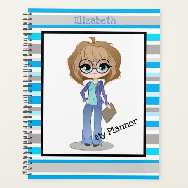 Femme caricature de la mignonne direction (Devant)