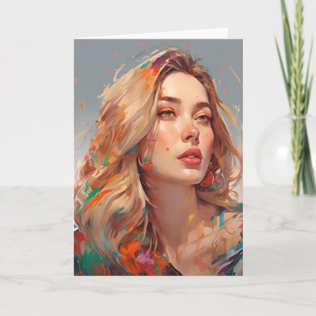 Femme - Carte d'art (Devant)
