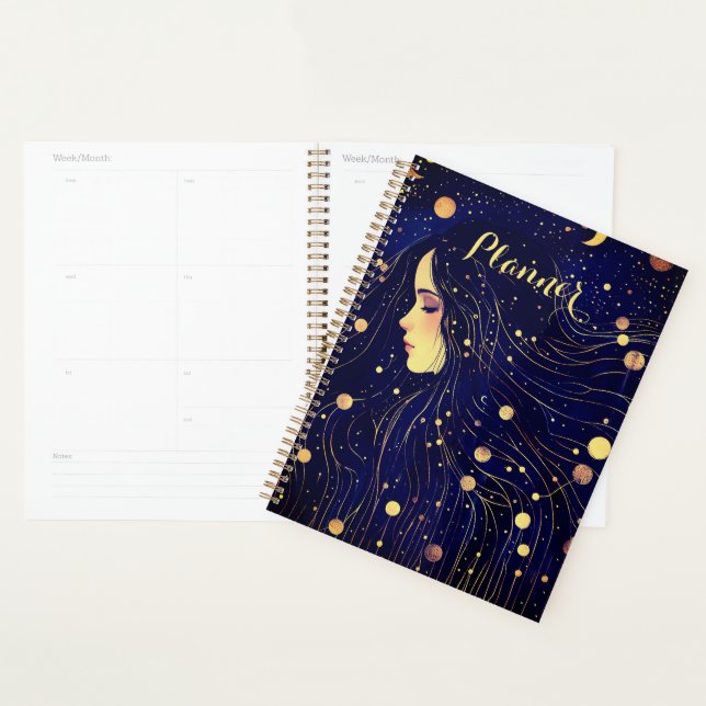 Femme Céleste Déesse de la Lune et des Étoiles (Devant avec enveloppe)