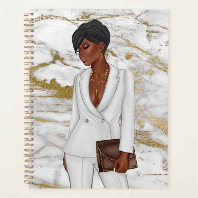 Femme-chef de la direction afro-américaine (Devant)