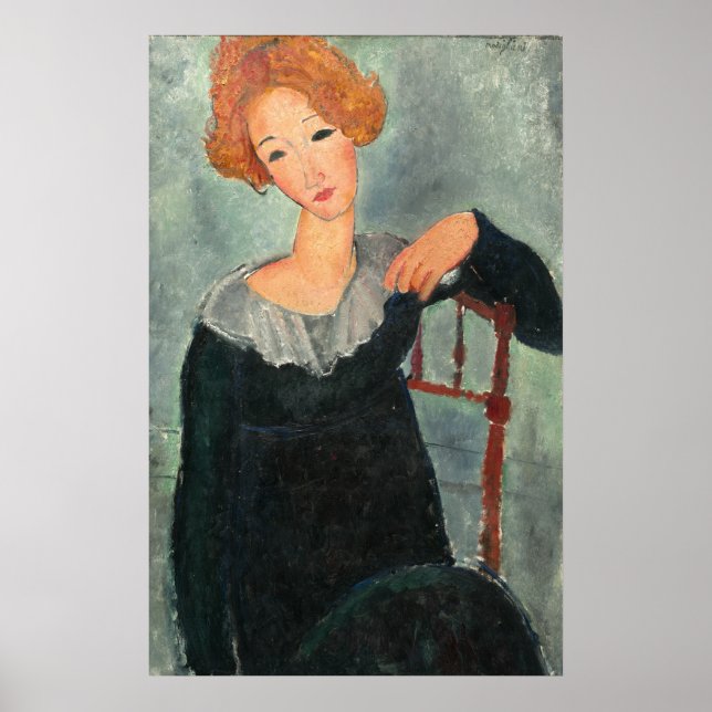 Femme Cheveux rouges - Amedeo Modigliani Poster d' (Devant)