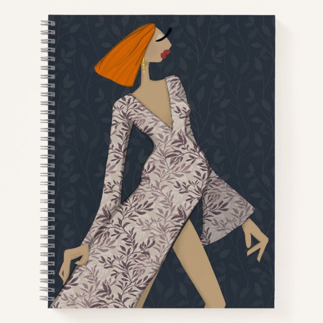 Femme Confiante Cahier de notes Art Élégant Glamou (Devant)