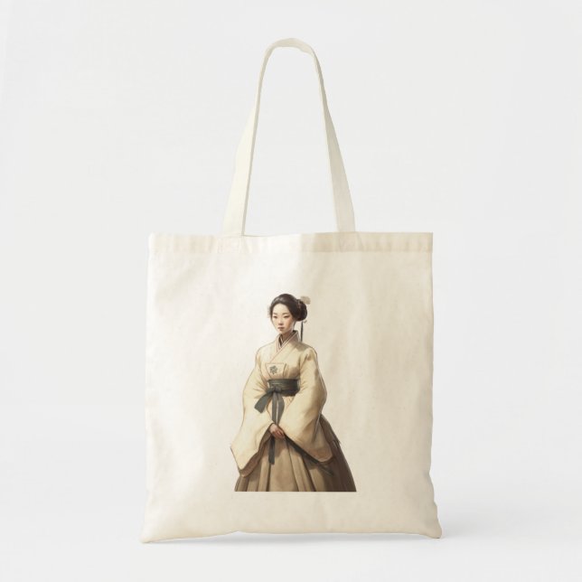 Femme coréenne dans le Sac fourre-tout de Hanbok (Devant)