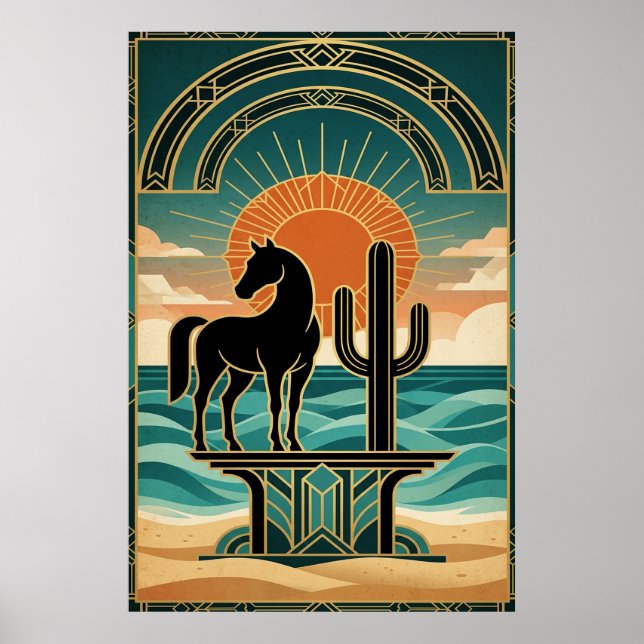 Femme cubiste Art déco Soleil céleste doré sarcell (Devant)