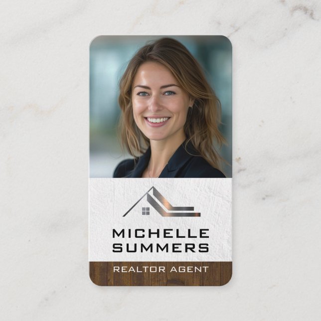 Femme d'affaires | Carte de visite pour l'immobili (Devant)